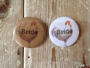 Badge Bride Kraft Hen - thefancyhen.ie